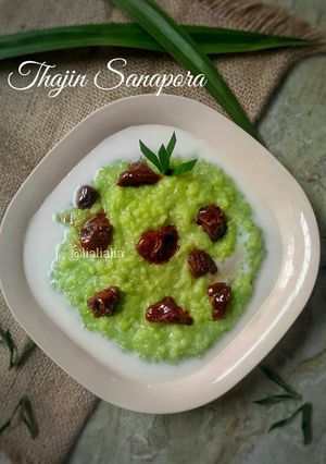 Foto resep Tajin Sanapora (Bubur Hijau)