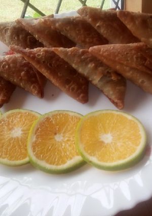 A picture of Samosa's (dengu fillings)#Themechallenge.