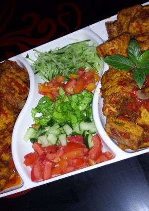 A picture of Cinnamon peppered spices tofu.