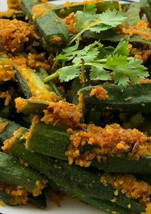 A picture of Besan wali Bhindi.