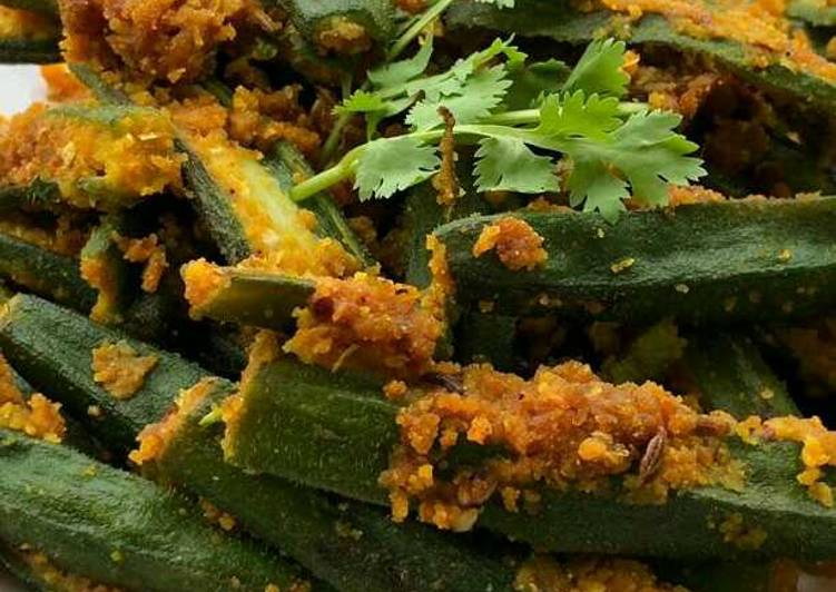 Recipe of Super Quick Homemade Besan wali Bhindi