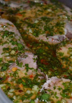 Una foto de Lengua a la vinagreta