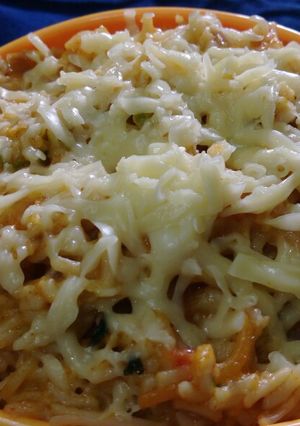 A picture of Cheesey noodles.