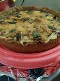 Quiche ovolacto de legumes e recheio de inhame e batata doce