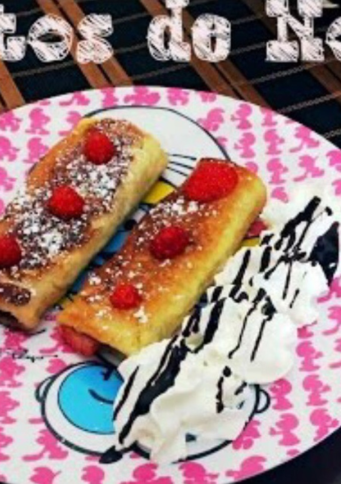 Una foto de Rollitos de nocilla y fruta