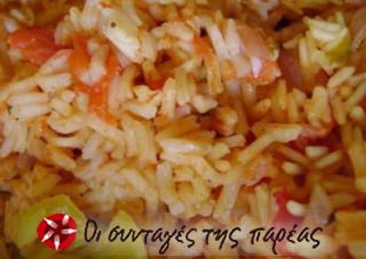 Tomato rice in the oven