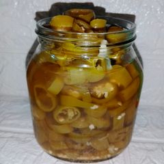A picture of Homemade Jalapeno Pickles.