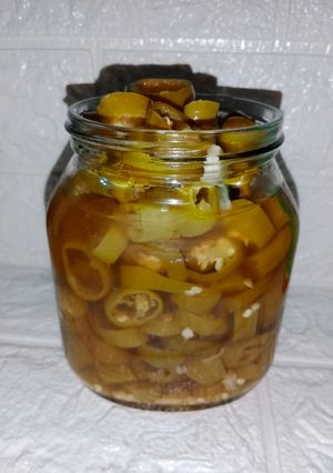 A picture of Homemade Jalapeno Pickles.