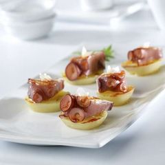A picture of Octopus with potato and sea salt.