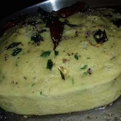 A picture of Fresh methi leaves dhokla.