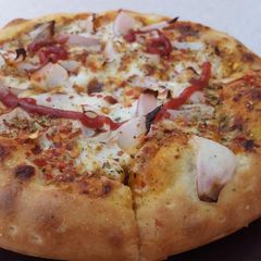 A picture of Onion pizza.