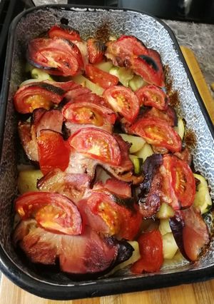 Tepsiben rakott csülök recept fotója