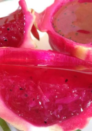 Foto resep Puding buah naga mix apel