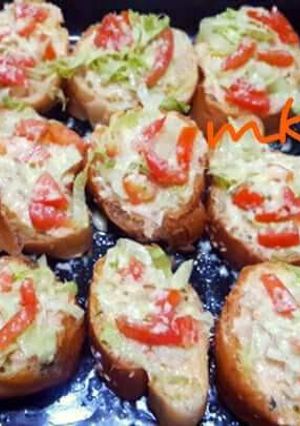 Foto resep Bruchetta Salmon Mayo #BeraniBaking