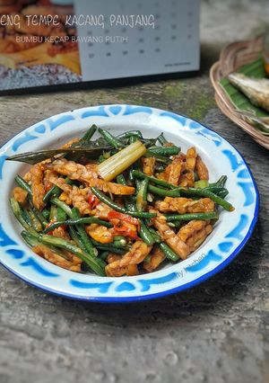 Foto resep Oseng Tempe Kacang Panjang Bumbu Kecap Bawang Putih