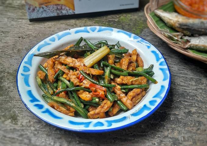 Resep Oseng Tempe Kacang Panjang Bumbu Kecap Bawang Putih Oleh Hadleny