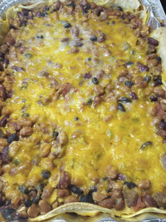 A picture of Chili Lasagna Batch 000 with Beans.