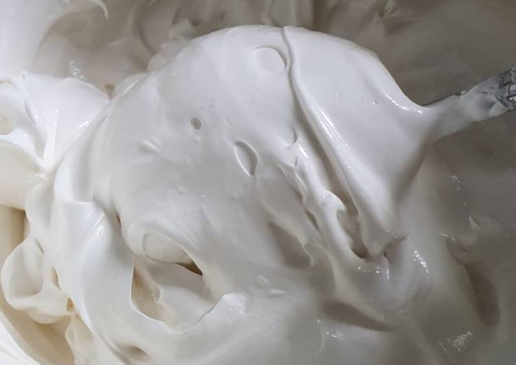 Resep Whipcream ekonomis Jadi, Sempurna