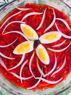 Una foto de Zorongollo (Ensalada de pimientos extremeña)