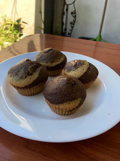 Una foto de Muffins marmolados