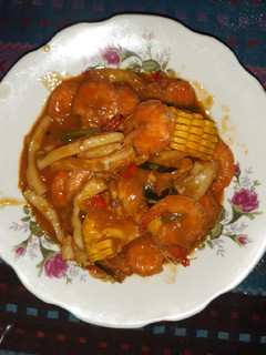 Foto resep Udang dan cumi saus padang simple