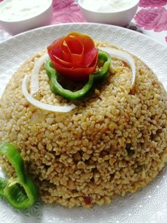 صورة لوصفة برغل بالبندورة