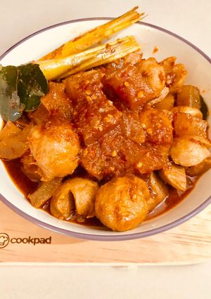 Foto resep Oseng Mercon Bakso Kikil