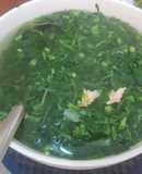 Canh rau muống nấu tôm