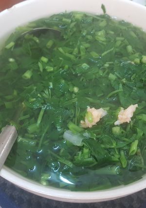 Hình của món Canh rau muống nấu tôm.