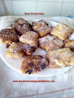 Una foto de Leche frita de arroz con leche