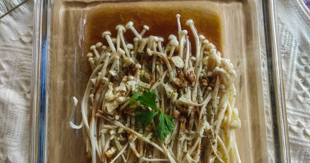 Resipi Garlic Butter Enoki Mushroom 1 Minute oleh FZ Adzlin Cookpad