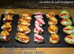 Foto principal de Canapés o aperitivos variados con pasta choux