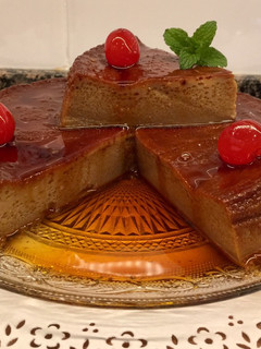 Una foto de Flan de café
