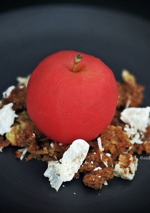 Foto resep Coconut Coffee Cake & Poached Apple