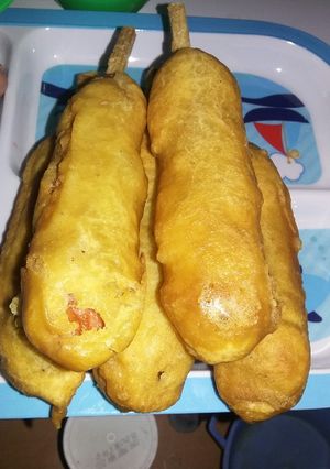 Una foto de Corn dogs. (banderillas)