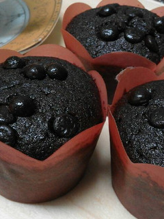 Foto resep Chocolate custard muffin