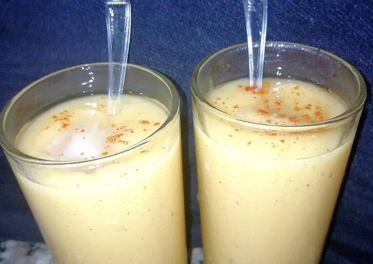 Steps to Make Quick Mango chilli smoothie recipe