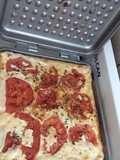 Tarta caprese en flip