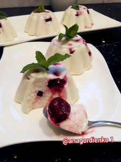 Фото Бланманже с вишнями🍒.