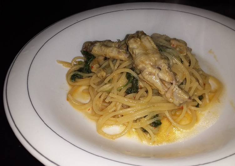 Spagheti Ceker Bayam