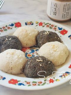 花生麻糬&黑芝麻麻糬(電鍋版) 的食譜成品照片