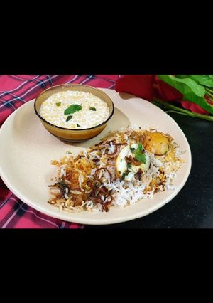 A picture of Nawabi Egg Biryani.