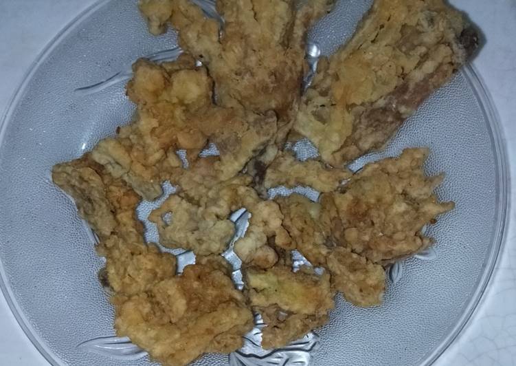Fried mushrooms King Oyster