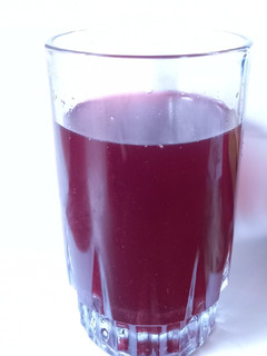 A picture of Pineapple and hibiscus juice.