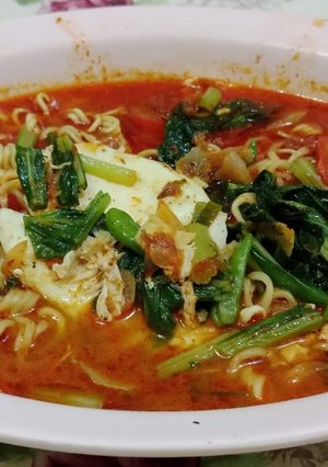Foto resep Mie Rebus Merah