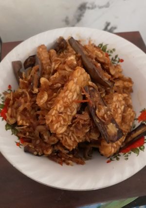 Foto resep Sambal terong tempe...udang halus tawar