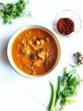 Healthy cashew mushroom masala