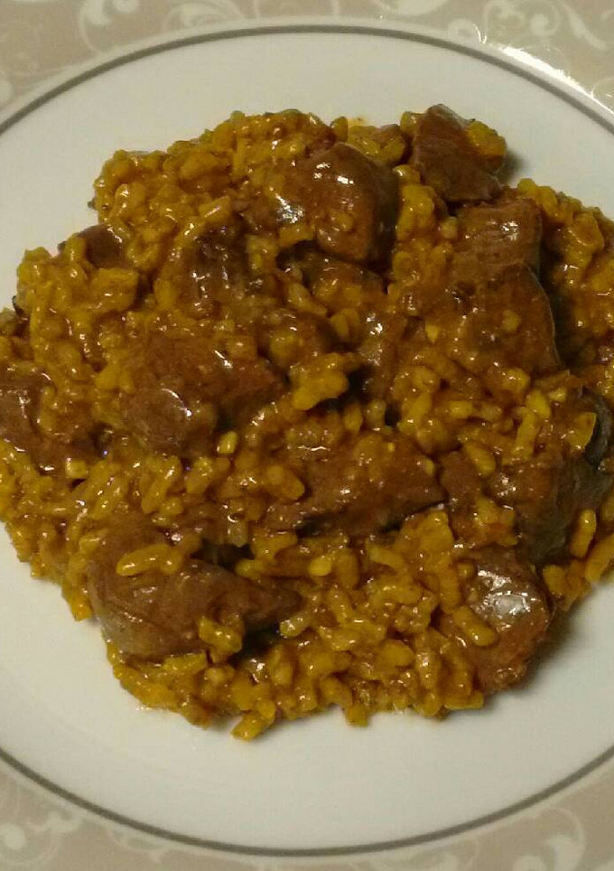 Una foto de Arroz con higaditos súper rápido