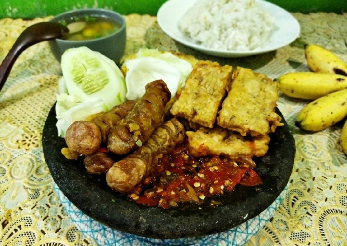 Sosis & Tempe Kriuk Geprek