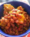 Cazuela de zaragozas y chicharrón en airfryer